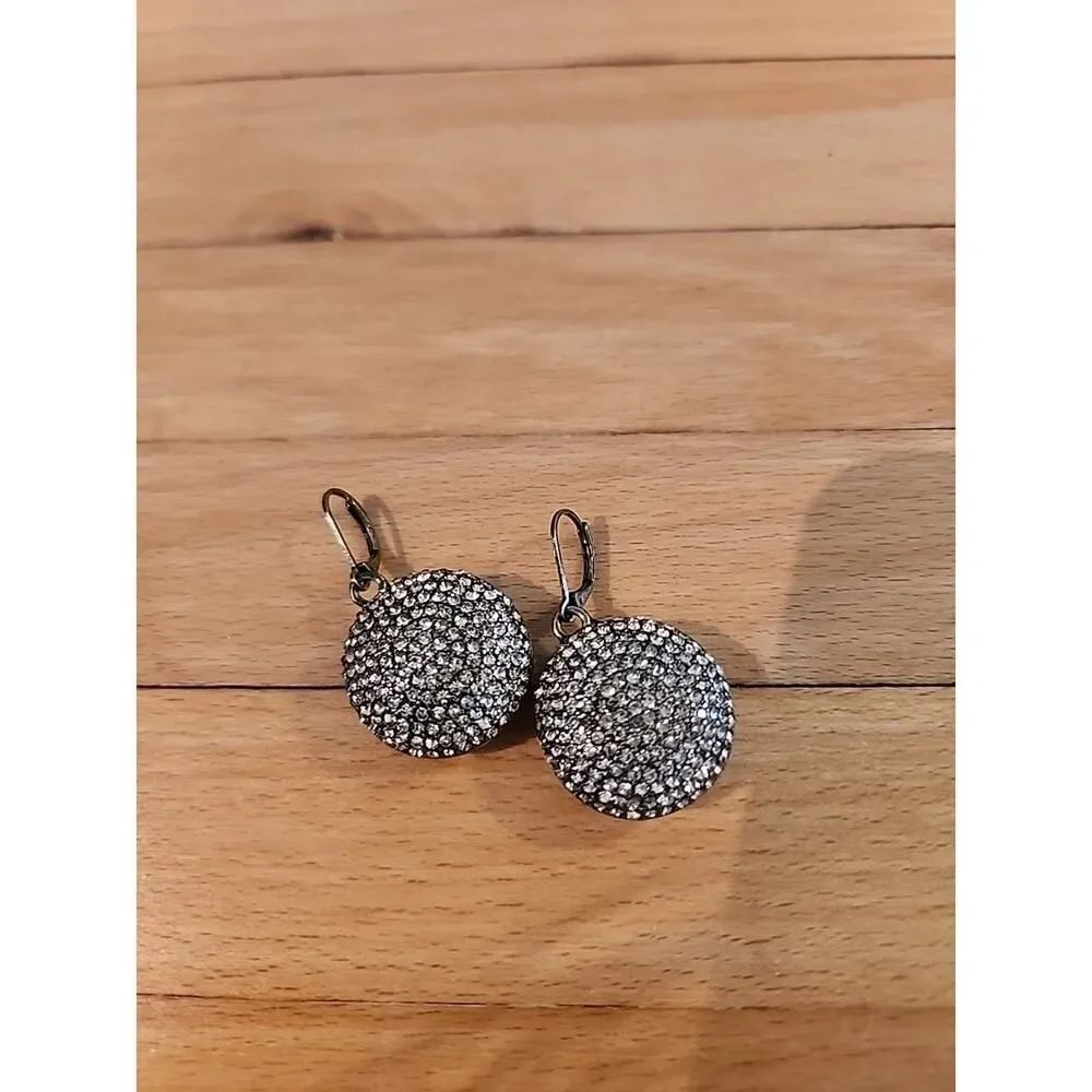 Costume RhinestoneโDisc Drop Earrings